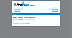 Desktop Screenshot of firstvoicetraining.com
