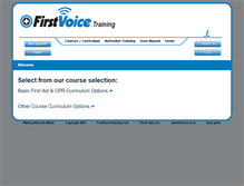 Tablet Screenshot of firstvoicetraining.com